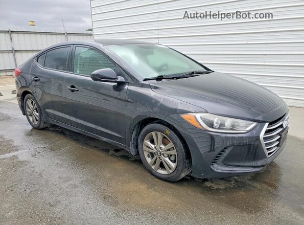 5NPD84LF9HH187612 2017 HYUNDAI ELANTRA Черный Передняя правая четверть
