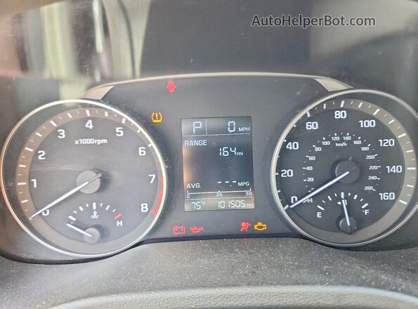 5NPD84LF9HH187612 2017 HYUNDAI ELANTRA Черный Вид щитка приборов