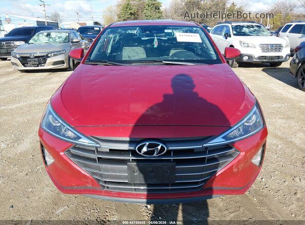 5NPD84LF9LH518939 2020 HYUNDAI ELANTRA Red Вид щитка приладів