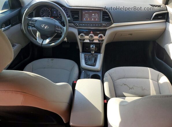 5NPD84LFXKH435440 2019 HYUNDAI ELANTRA Синий Вид панели приборов