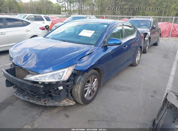 5NPD84LFXKH481723 2019 HYUNDAI ELANTRA Blue Vista tres cuartos delantera izquierda