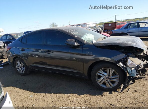 5NPD84LFXLH623618 2020 HYUNDAI ELANTRA Black Widok wnętrza z tyłu