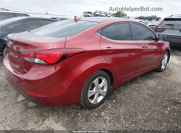 5NPDH4AE0GH735375 2016 HYUNDAI ELANTRA Red Tył prawy