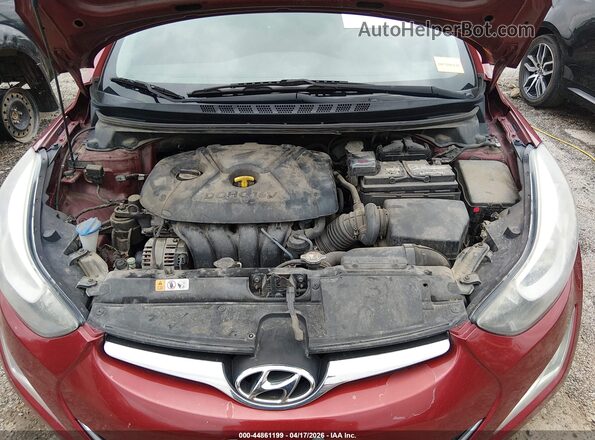 5NPDH4AE0GH735375 2016 HYUNDAI ELANTRA Red Widok z tyłu