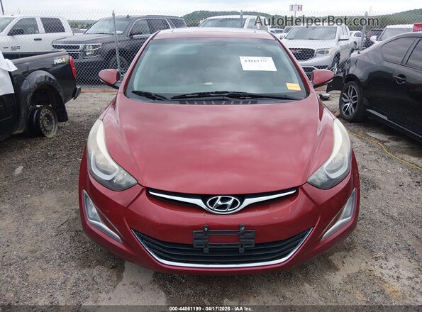 5NPDH4AE0GH735375 2016 HYUNDAI ELANTRA Red Widok zestawu wskaźników