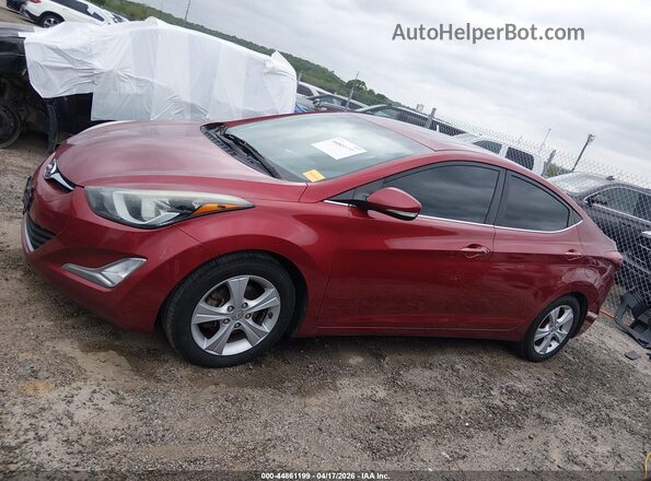 5NPDH4AE0GH735375 2016 HYUNDAI ELANTRA Red Widok wnętrza 360 stopni