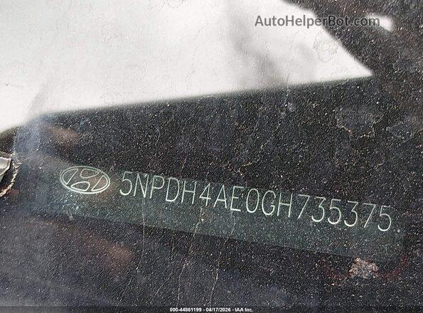 5NPDH4AE0GH735375 2016 HYUNDAI ELANTRA Red Widok komory silnika