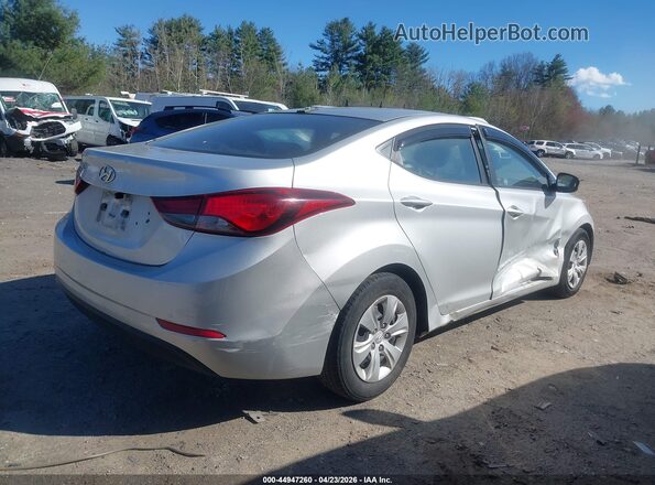5NPDH4AE0GH774953 2016 HYUNDAI ELANTRA Silver Rear right