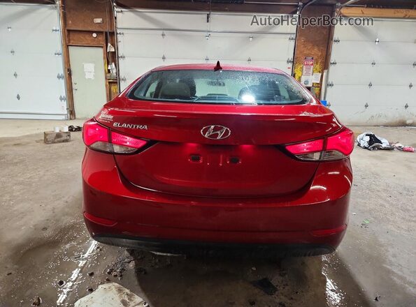 5NPDH4AE2GH654183 2016 HYUNDAI ELANTRA Темно-бордовый Вид сзади