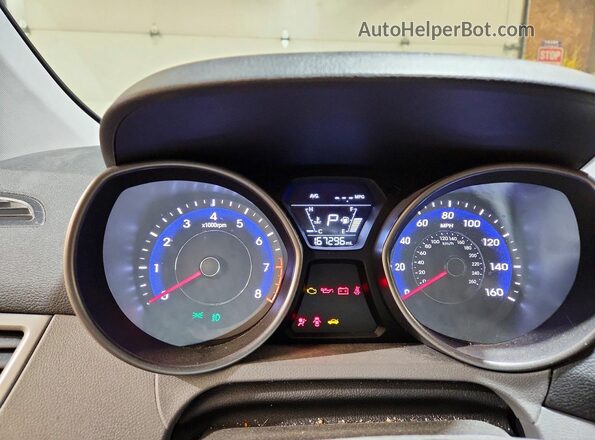 5NPDH4AE2GH654183 2016 HYUNDAI ELANTRA Темно-бордовый Вид щитка приборов