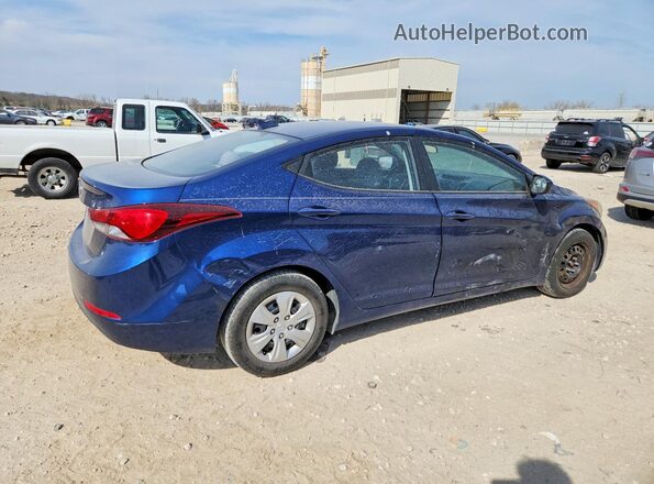 5NPDH4AE2GH736026 2016 HYUNDAI ELANTRA Blue Задня права чверть