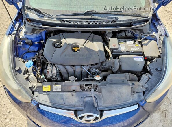 5NPDH4AE2GH736026 2016 HYUNDAI ELANTRA Blue Вид задньої частини салону