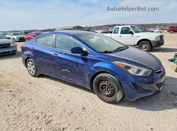 5NPDH4AE2GH736026 2016 HYUNDAI ELANTRA Blue Передня права чверть
