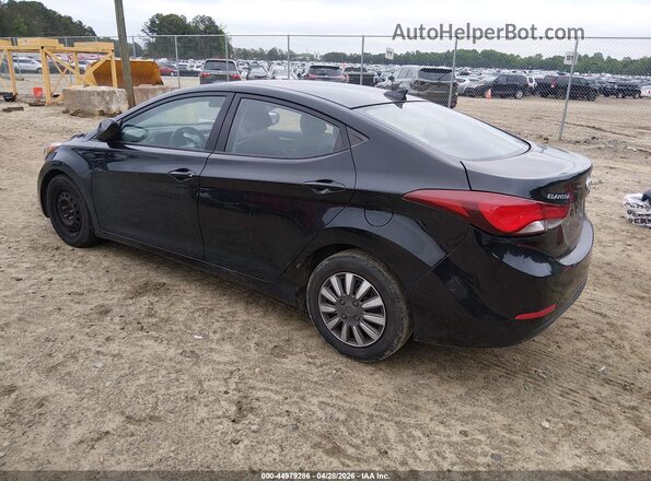 5NPDH4AE5GH755914 2016 HYUNDAI ELANTRA Black Tył lewy