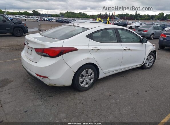 5NPDH4AE7GH716631 2016 HYUNDAI ELANTRA White უკანა მარჯვენა