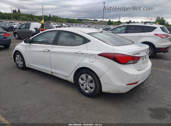 5NPDH4AE7GH716631 2016 HYUNDAI ELANTRA White უკანა მარცხენა