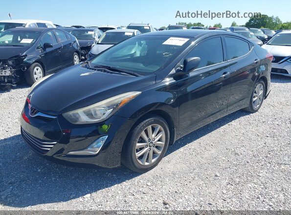 5NPDH4AE8GH656830 2016 HYUNDAI ELANTRA Black Front left