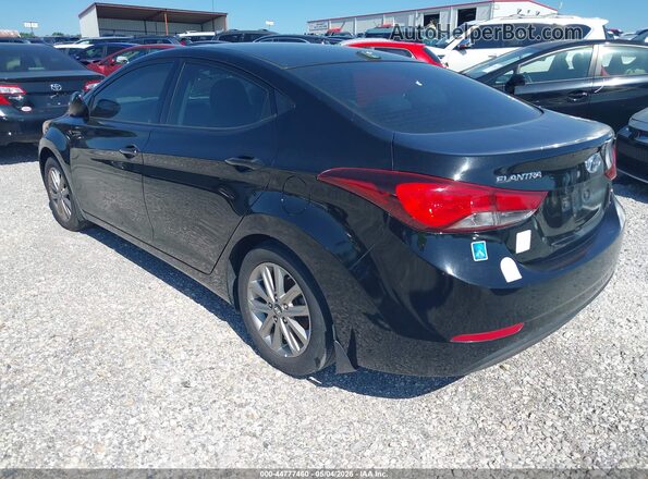 5NPDH4AE8GH656830 2016 HYUNDAI ELANTRA Black Rear left