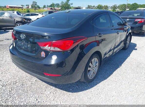 5NPDH4AE8GH656830 2016 HYUNDAI ELANTRA Black Rear right