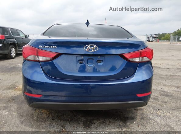 5NPDH4AE8GH658965 2016 HYUNDAI ELANTRA Blue 