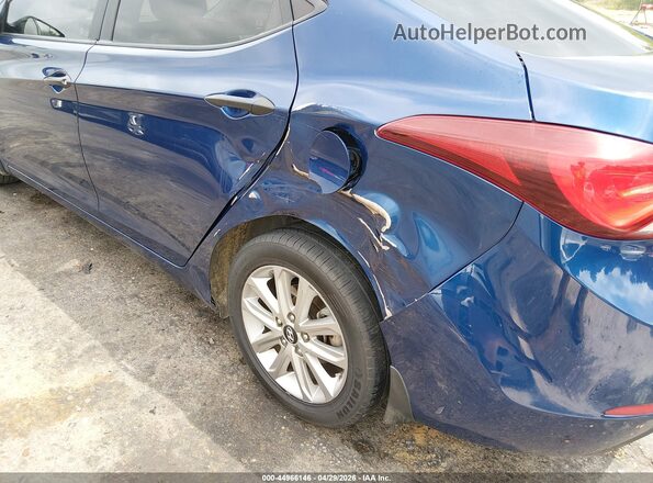 5NPDH4AE8GH658965 2016 HYUNDAI ELANTRA Blue 