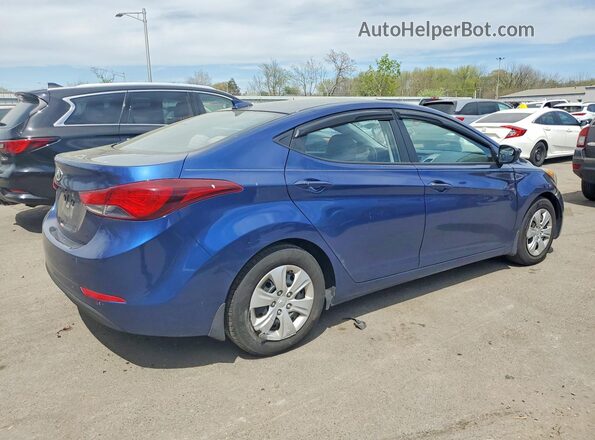 5NPDH4AE8GH668945 2016 HYUNDAI ELANTRA Blue Rear right