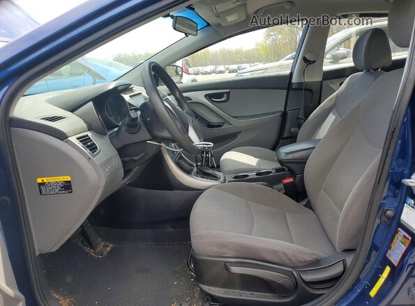 5NPDH4AE8GH668945 2016 HYUNDAI ELANTRA Blue Front interior view