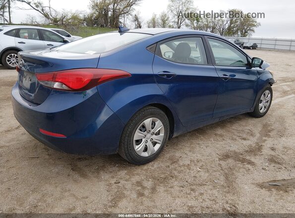 5NPDH4AE8GH755616 2016 HYUNDAI ELANTRA Blue 