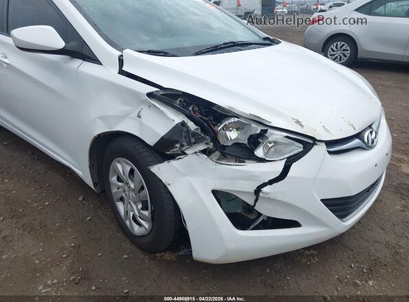 5NPDH4AE8GH783237 2016 HYUNDAI ELANTRA White Դիմացի տեսք