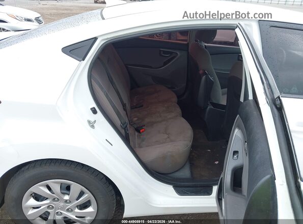 5NPDH4AE8GH783237 2016 HYUNDAI ELANTRA White VIN կոդի պիտակի տեսք