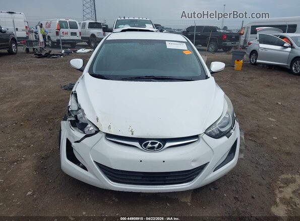 5NPDH4AE8GH783237 2016 HYUNDAI ELANTRA White Սարքավորումների վահանակի տեսք