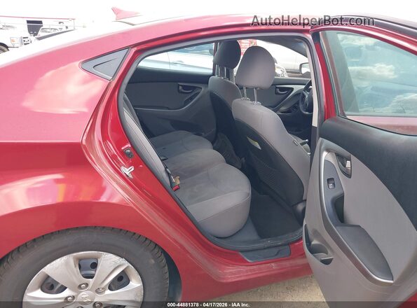 5NPDH4AE9GH665665 2016 HYUNDAI ELANTRA Red Vista de la etiqueta del VIN