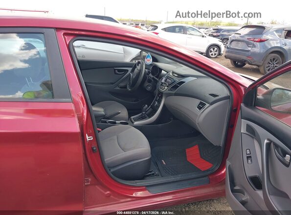 5NPDH4AE9GH665665 2016 HYUNDAI ELANTRA Red Vista interior delantera