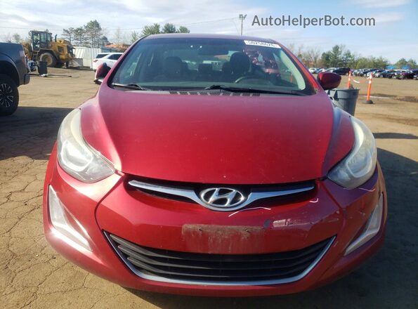 5NPDH4AEXGH790190 2016 HYUNDAI ELANTRA Burgundy Front view