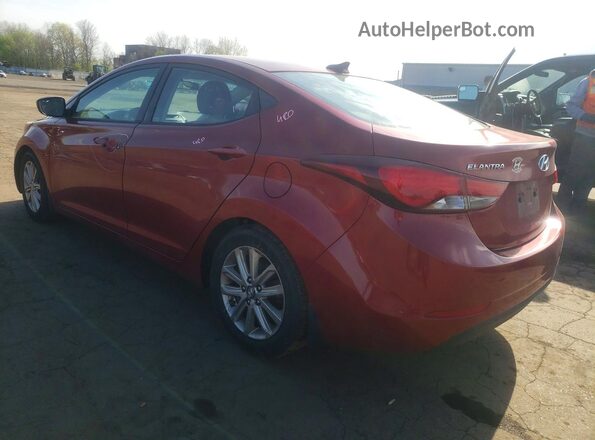 5NPDH4AEXGH790190 2016 HYUNDAI ELANTRA Burgundy Rear left