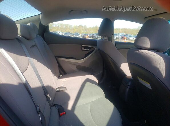 5NPDH4AEXGH790190 2016 HYUNDAI ELANTRA Burgundy Rear seats view