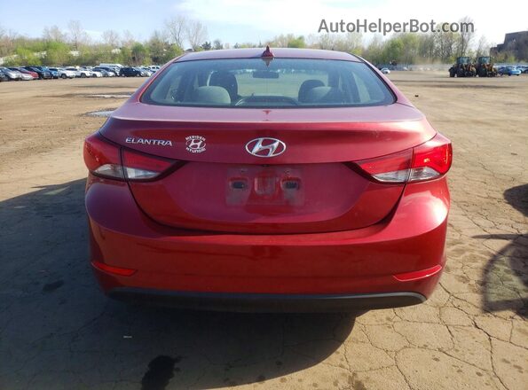 5NPDH4AEXGH790190 2016 HYUNDAI ELANTRA Burgundy Rear view