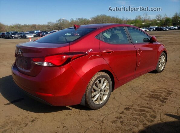 5NPDH4AEXGH790190 2016 HYUNDAI ELANTRA Burgundy Rear right