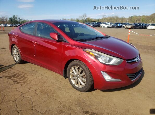 5NPDH4AEXGH790190 2016 HYUNDAI ELANTRA Burgundy Front right