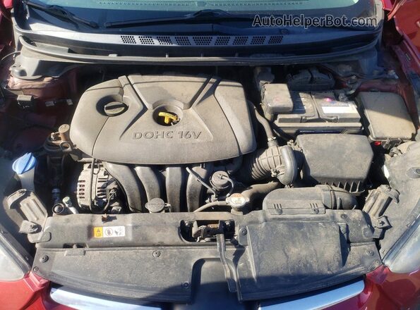 5NPDH4AEXGH790190 2016 HYUNDAI ELANTRA Burgundy Rear interior view