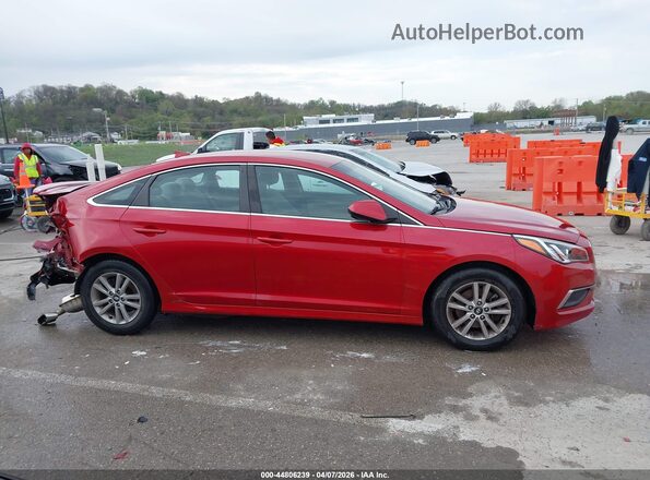 5NPE24AF0HH504749 2017 HYUNDAI SONATA Red უკანა სალონის ხედი