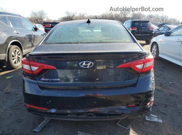 5NPE24AF1GH422575 2016 HYUNDAI SONATA Black Widok z tyłu