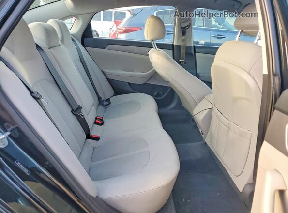 5NPE24AF2KH740701 2019 HYUNDAI SONATA Black Vista de los asientos traseros