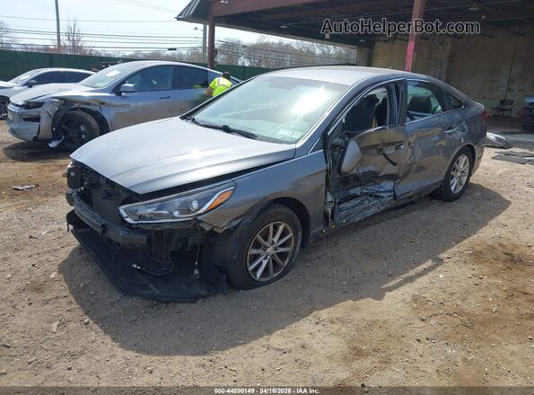 5NPE24AF4KH795652 2019 HYUNDAI SONATA Gray წინა მარცხენა ხედი სამი მეოთხედიდან