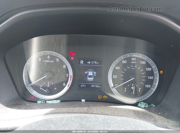 5NPE24AF4KH795652 2019 HYUNDAI SONATA Gray უკანა სავარძლების ხედი