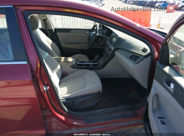 5NPE24AF5GH339389 2016 HYUNDAI SONATA Red Սալոնի դիմացի տեսք