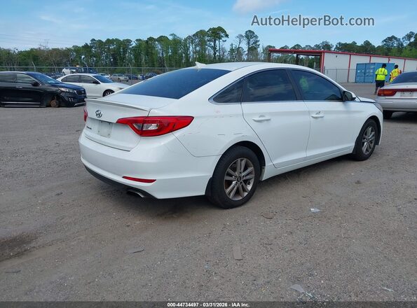 5NPE24AFXHH487345 2017 HYUNDAI SONATA Белый Задняя правая четверть