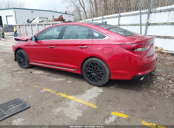5NPE34AB4KH765478 2019 HYUNDAI SONATA Red Задня ліва чверть