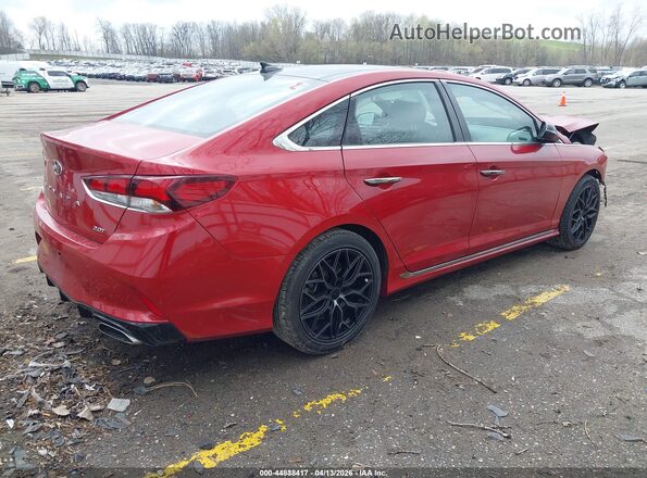 5NPE34AB4KH765478 2019 HYUNDAI SONATA Red Задня права чверть