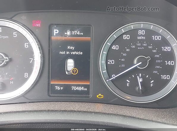 5NPE34AF0KH820222 2019 HYUNDAI SONATA Blue Вид задніх сидінь